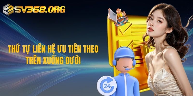 Thứ tự liên hệ ưu tiên theo trên xuống dưới